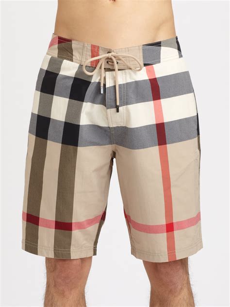 burberry check pants men|Burberry men's bathing suit.